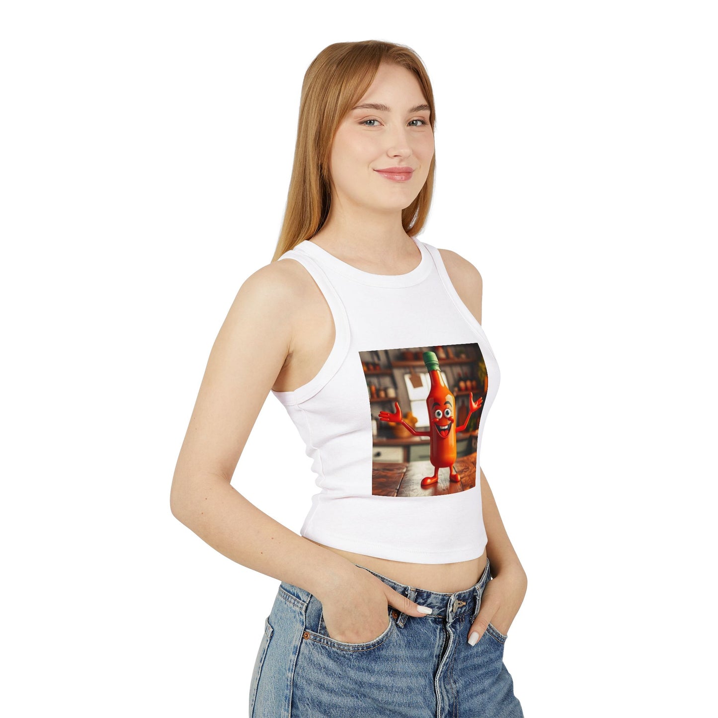 Women's Micro Rib Racer Tank Top